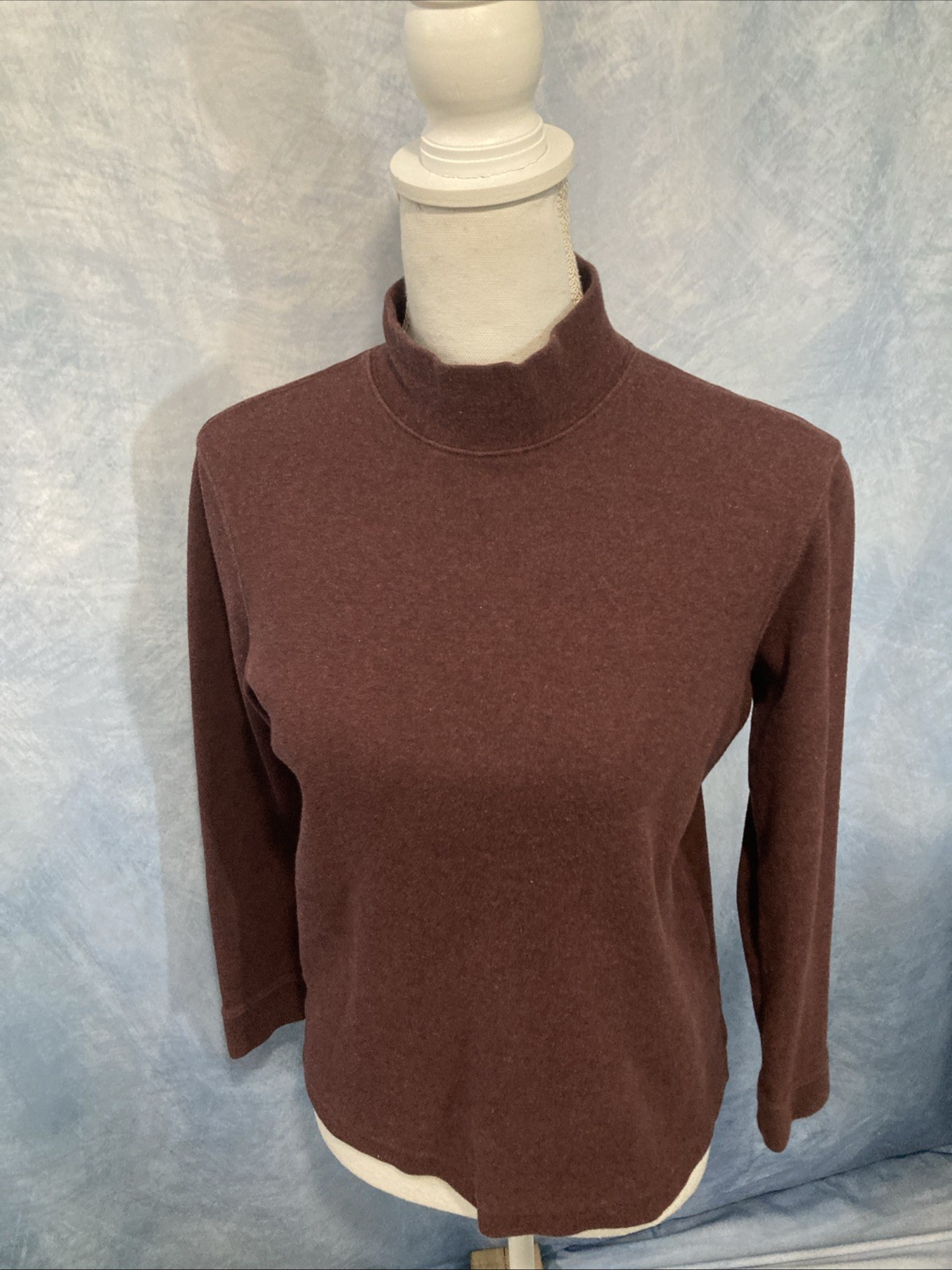 Vintage 90s Y2K Field Gear Mock Neck Long Sleeve Shirt Small Burgundy Gorpcore