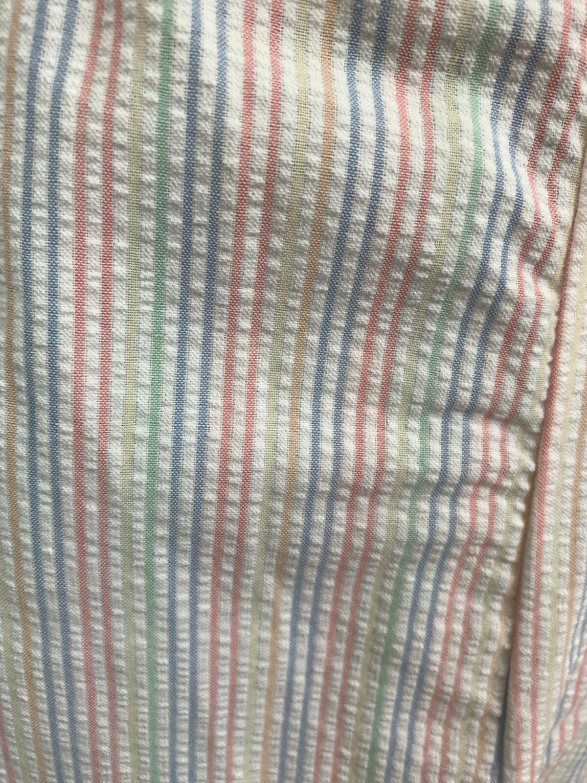Vintage 1980’s Cricket Lane Pastel Striped Skort Skirt Shorts Seersucker 34″