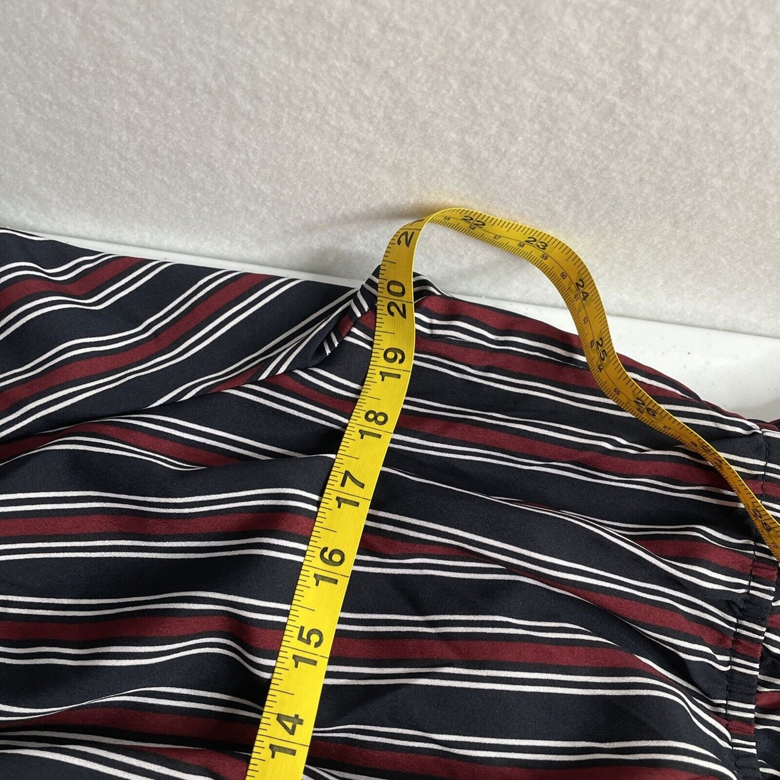 SPEED LIMIT Womens Elastic Waist Striped Balloon Sleeve Dress Plus Size 2X