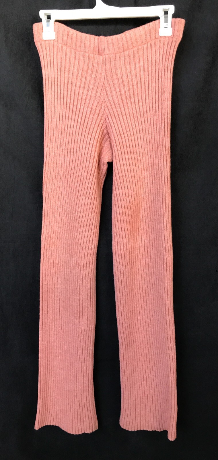 LANVIN Paris 4 piece knit set VTG salmon wool Turtleneck Vest Pants Belt Sz 40