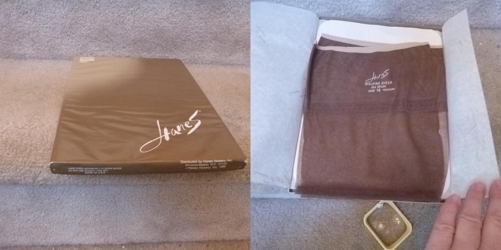 NOS 3 Pair Hanes 530M Town Taupe Walking Sheer Nylon Size 10 Med Stockings LHE
