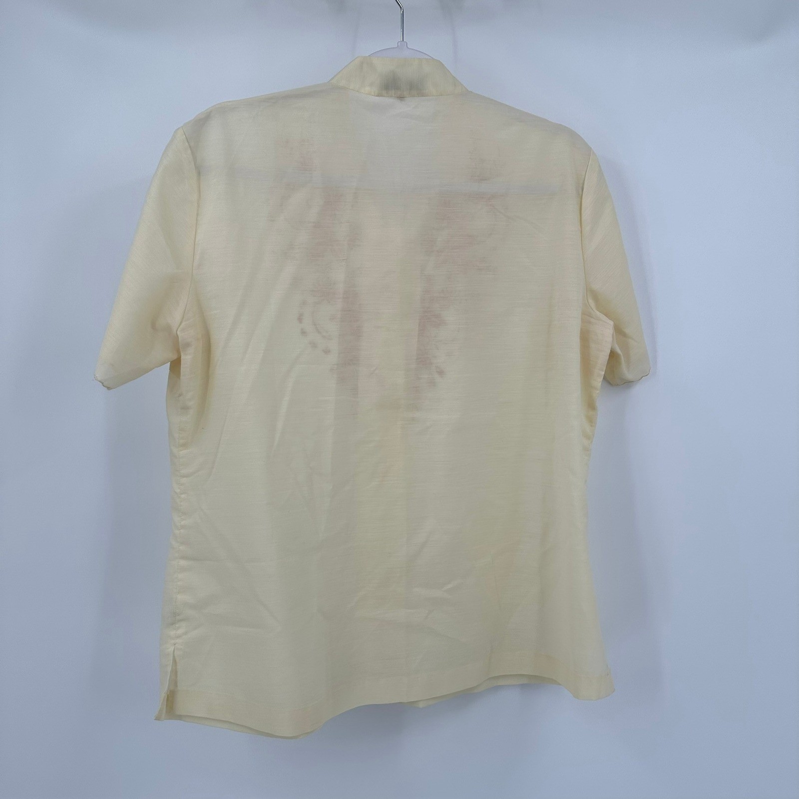 Lilly Womens Vintage Cottagecore Hand Embroidered Blouse Sz L Soft Feminine Boho