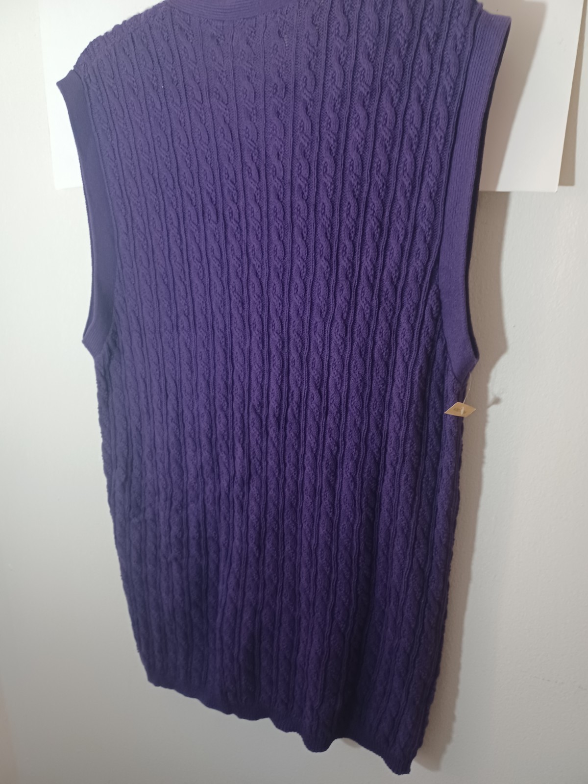 Essentials Elments Women’s 1980s Button-up Purple Sweater Vest Vintage XL