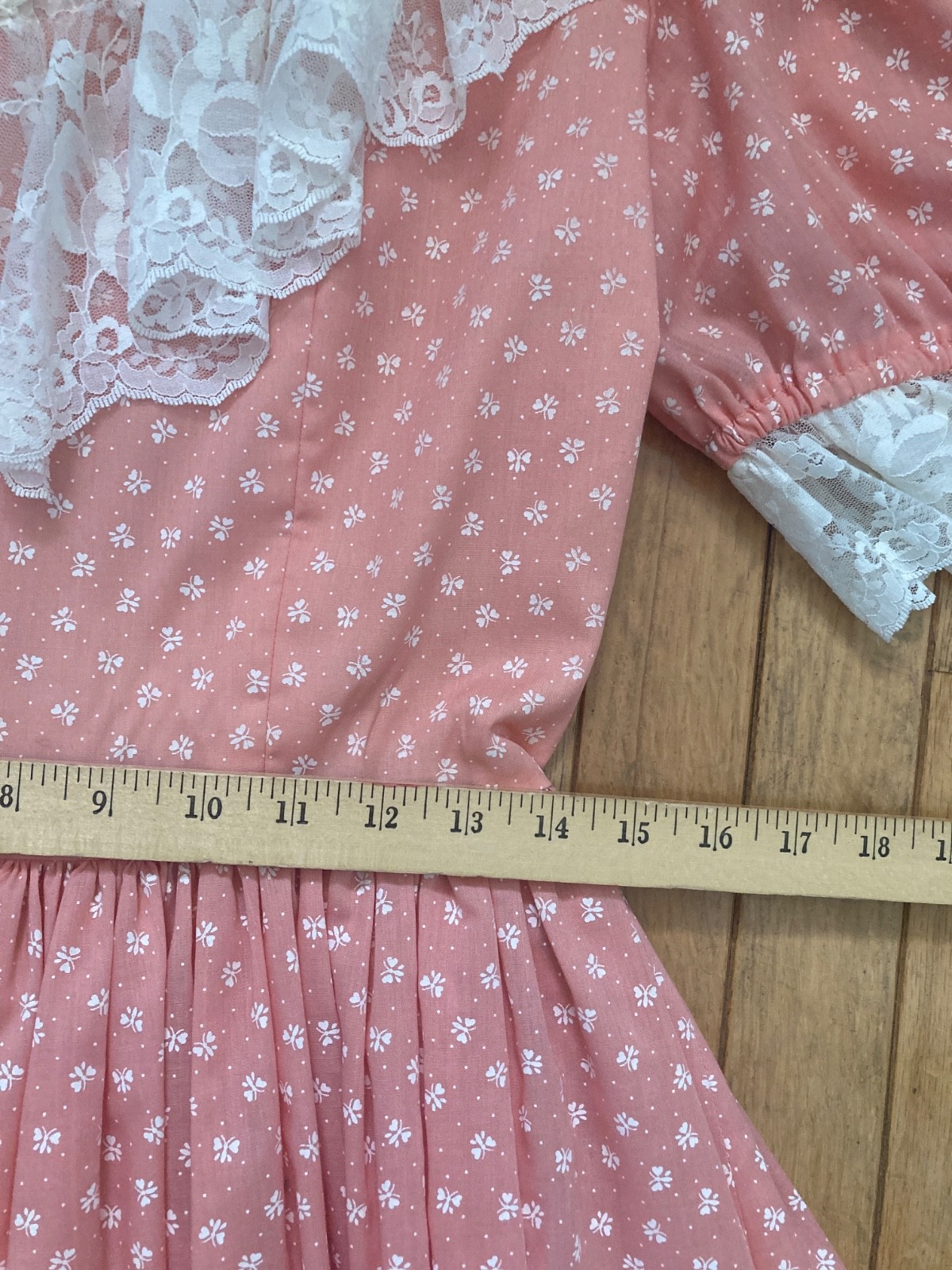 Vintage Ruffle Square Dance Dress Rockabilly Prairie Med