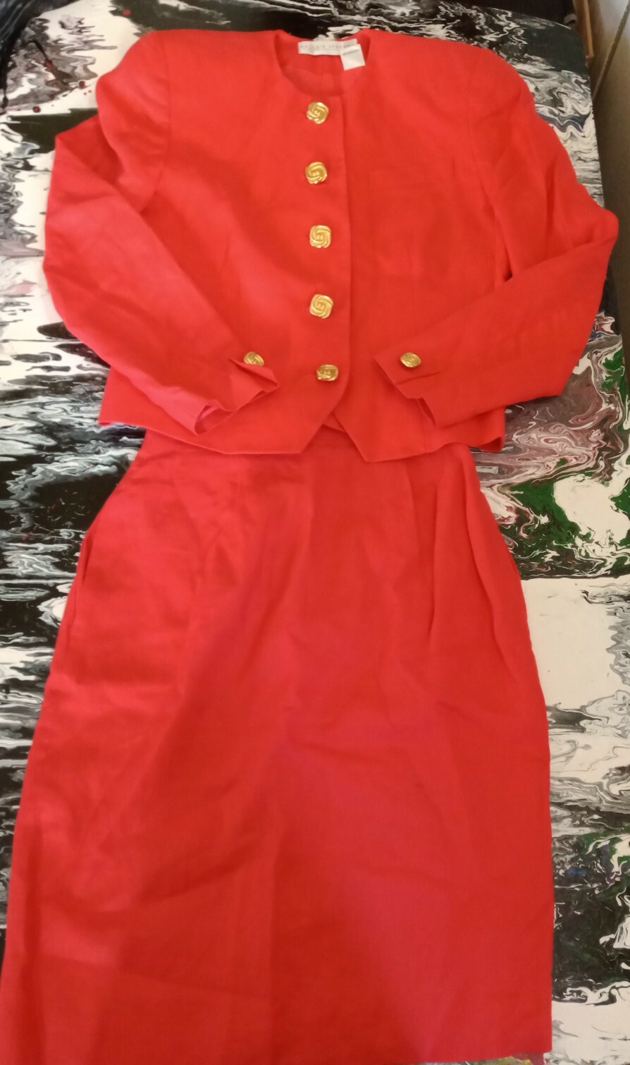 Lot Of 6 Vintage Skirt Pant Suits Saville Emanuel Valerie Stevens (M33)