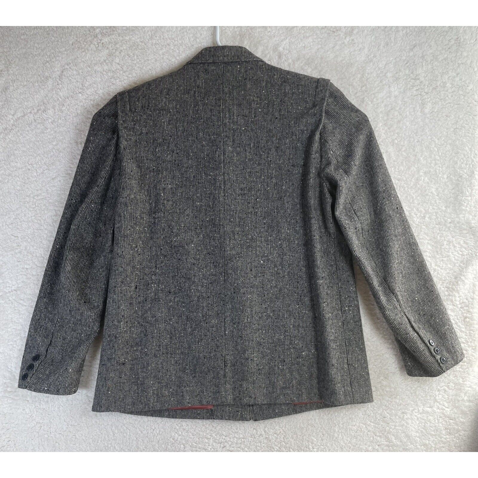 VTG Casa De Lana Blazer Jacket Womens 15/16 Wool Tweed Heathered Gray