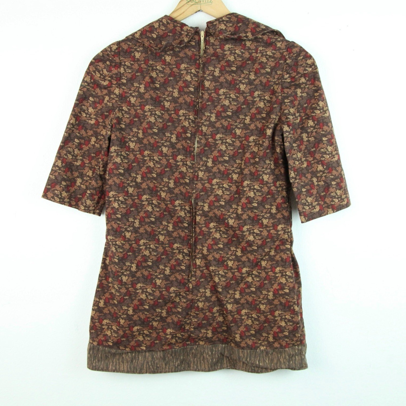 Vintage XS Top 70s Collared Prairie Yoke Boho Hippy Handmade Lace Bib Western