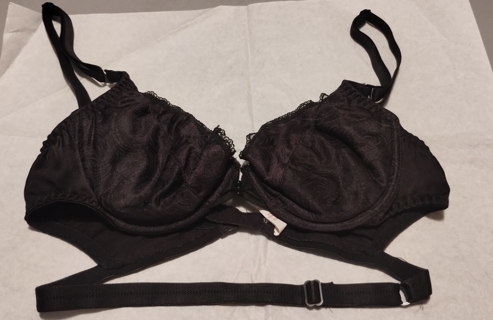 Vintage Backless By Smoothie UNDERWIRE BLACK Bra 36C 079J2