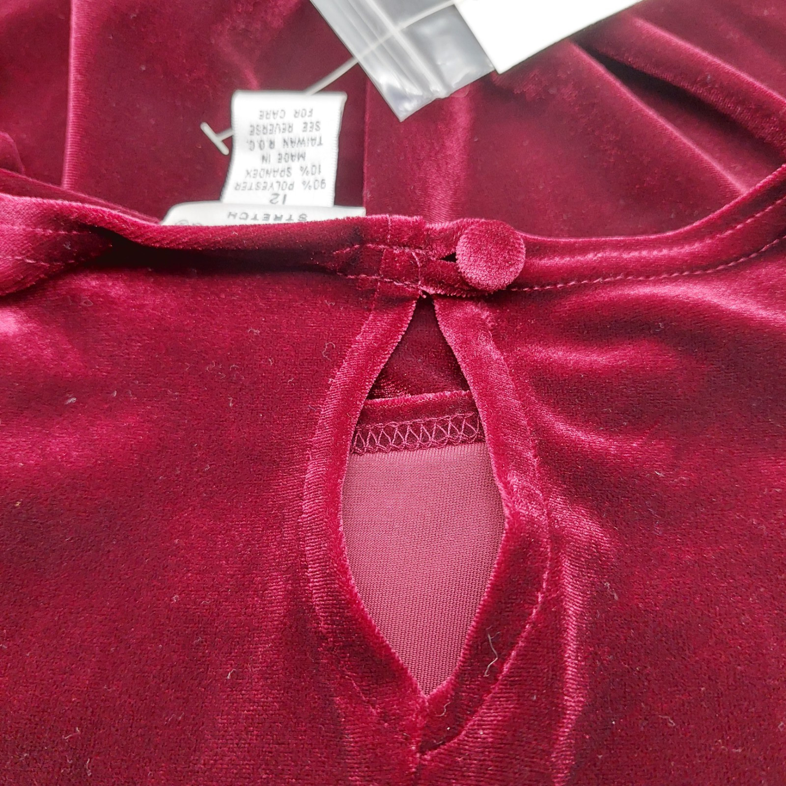 Fashion Bug Red Velvet Dress Sleeveless Velour Size 12 NWT Whimsigoth Valentines