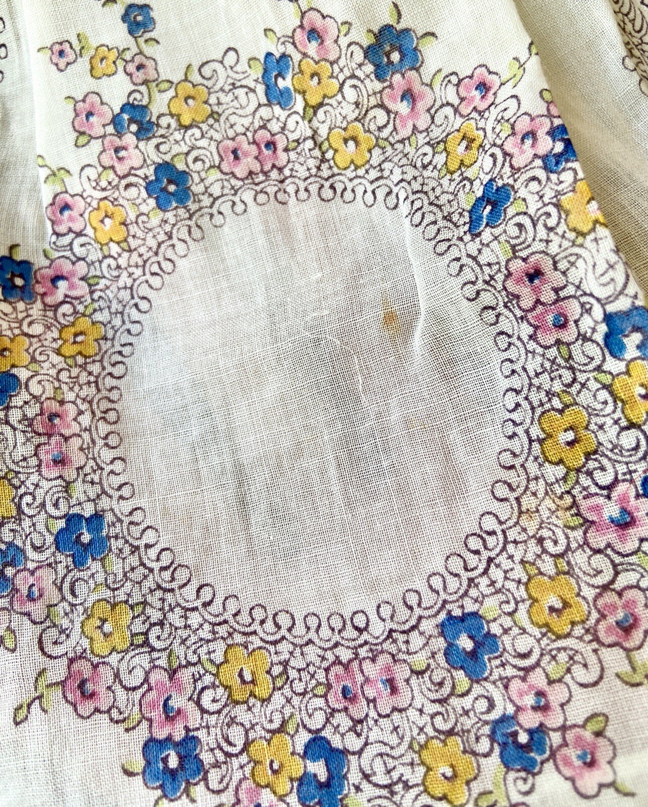 Stunning 1920s Antique Rococo Revival Floral Apron | Flapper Deco 1930s