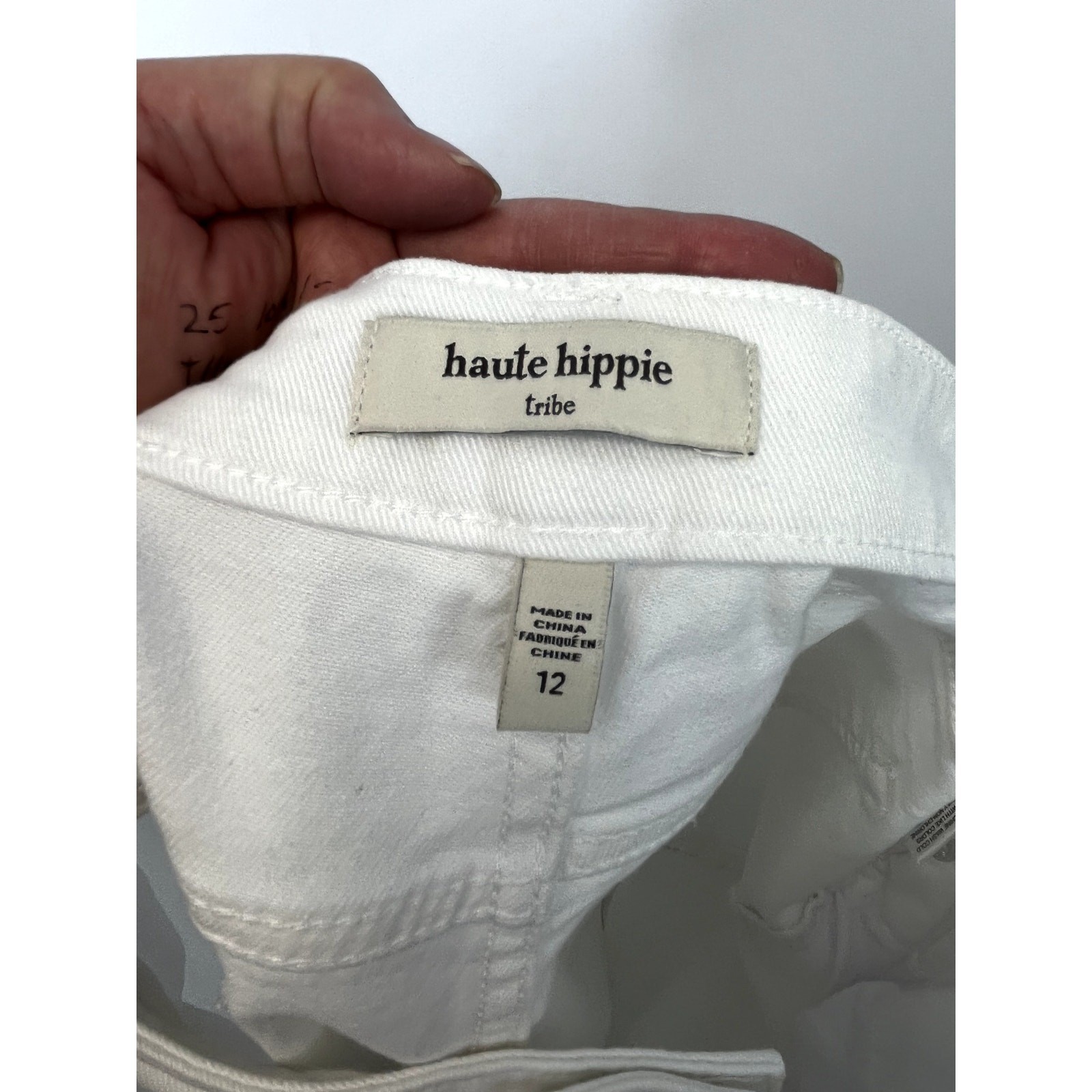 Haute Hippie Tribe White Distressed 5 Pocket Jeans SZ 12