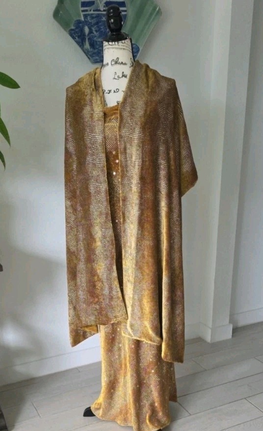 1970s Victoria Royal by Mary Bays Evening Gown