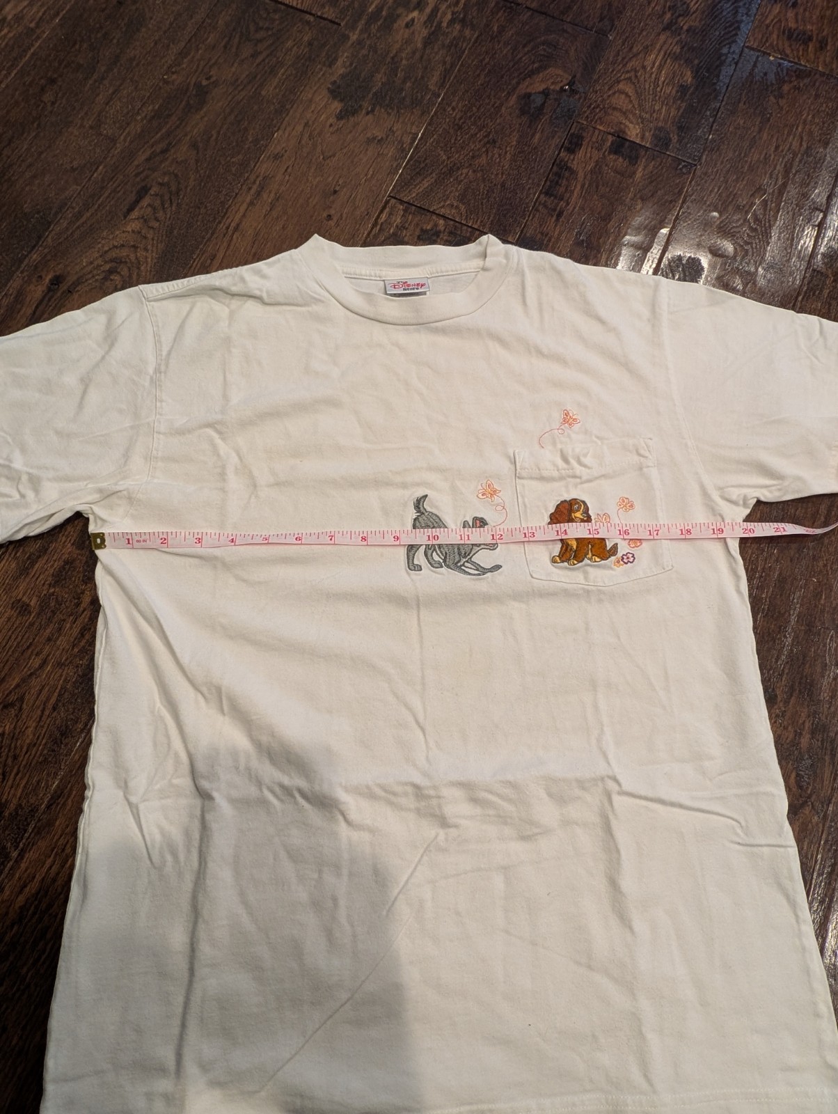 Med Vintage ’90S The Disney Store Lady And The Tramp Embroidered Pocket T-shirt