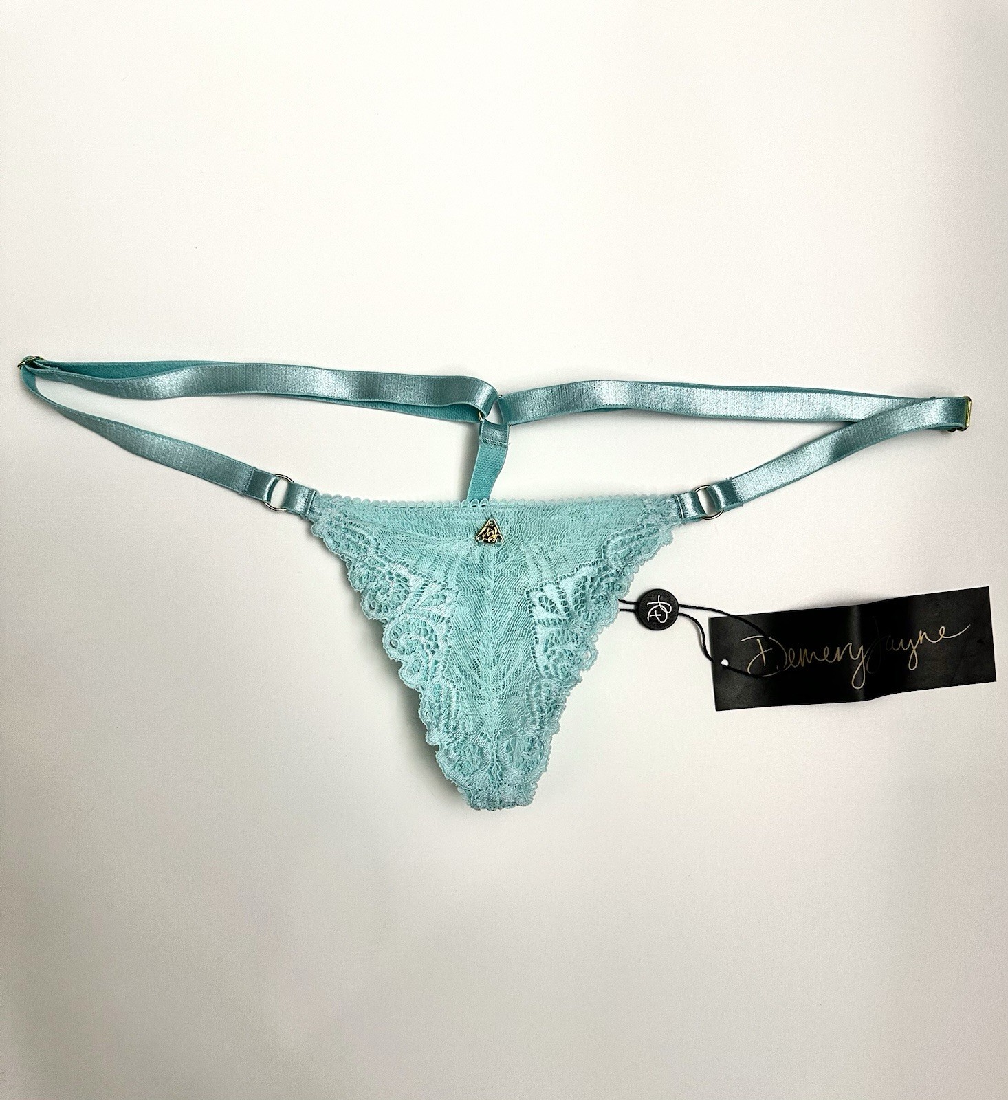 Women’s Small Thong Demery Jayne G-String Turquoise Lace New With Tags Lingerie