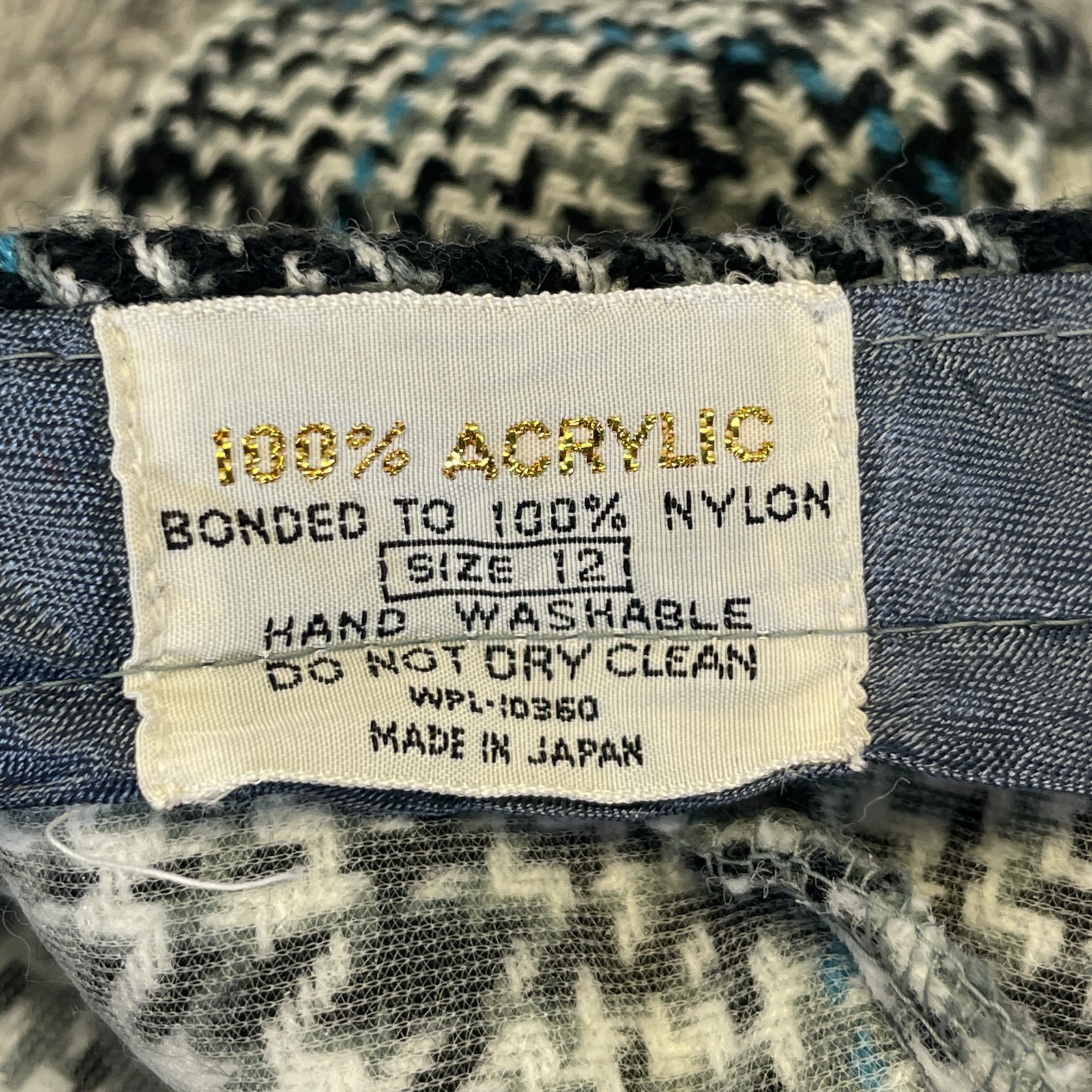 Vintage 70s Preppy Retro Prince of Wales Check Glen Plaid Pants 26″x31″ Japan