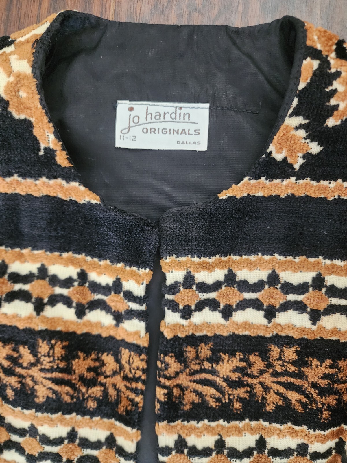Vintage 60-70s Jo Hardin Tapestry Carpet Vest /skirt Set Boho Hippie Festival