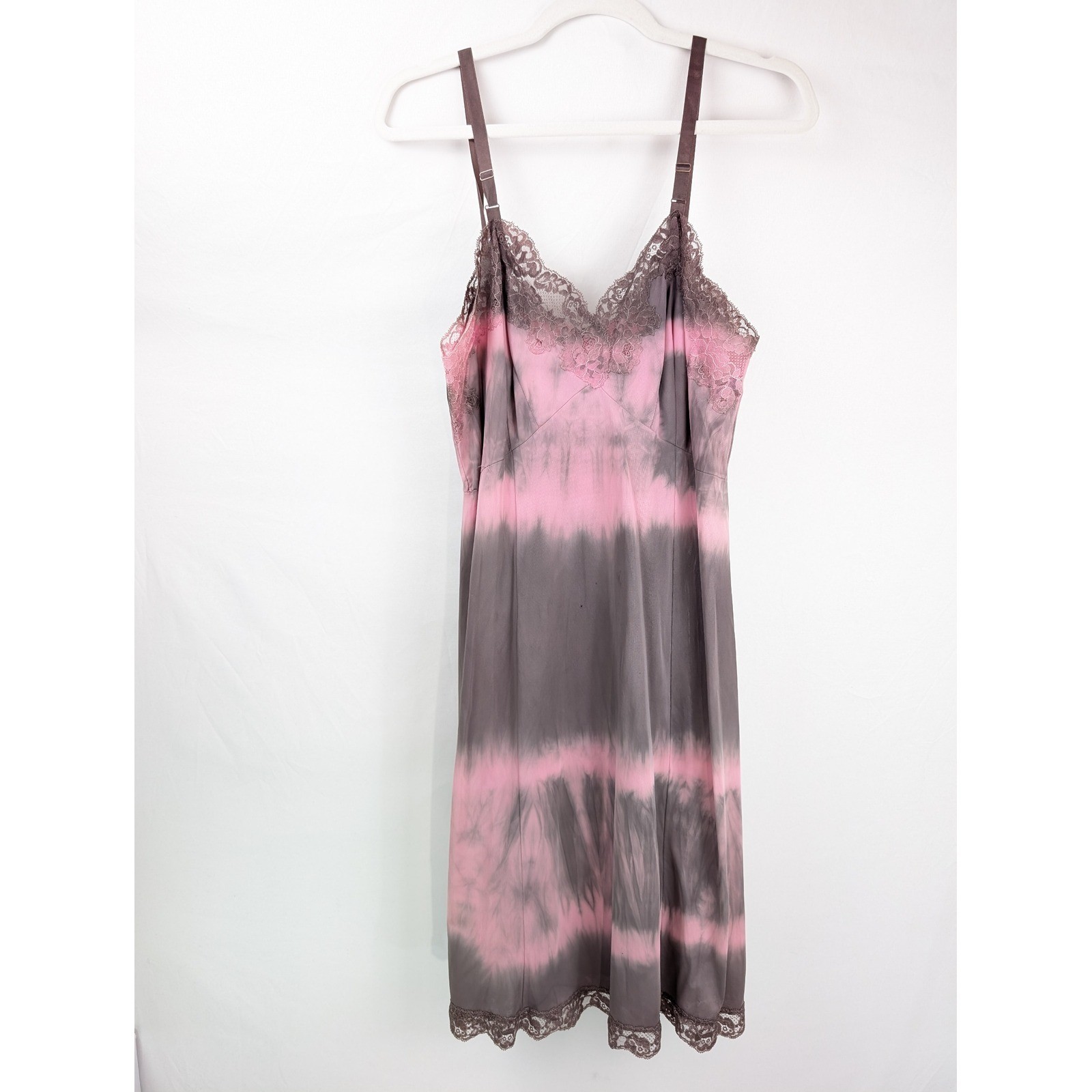 Vintage Hand Dyed Slip Dress Size S Pink Purple Fairy Grunge Boho Y2K Festival