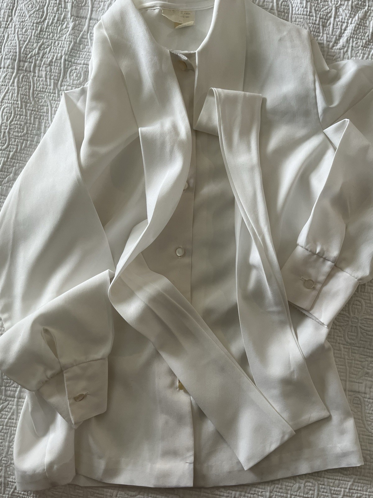 Vintage – Late 1980’s To Early 1990’s White Blouse – Size 12
