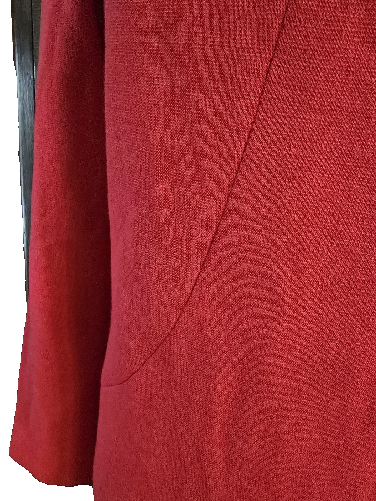 Vintage 1960s Bleeker Street Women Reddish Orange long sleeve mod Knit Dress M