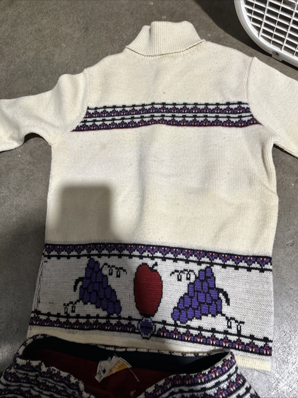 Vintage 1970s Sabra Wool Skort & Sweater Hobo Cutter Craft Fix Repair