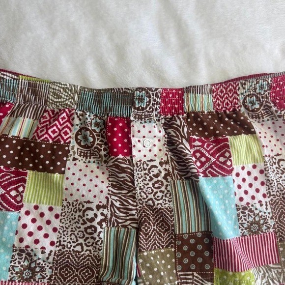 Blu Chic patchwork multi color mini shorts y2k vintage