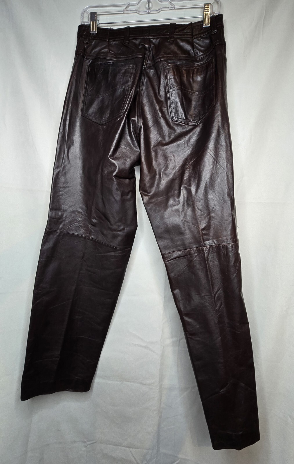 Vintage 70s Leather Pants Chocolate Brown Size 28 J Walden YKK Zipper