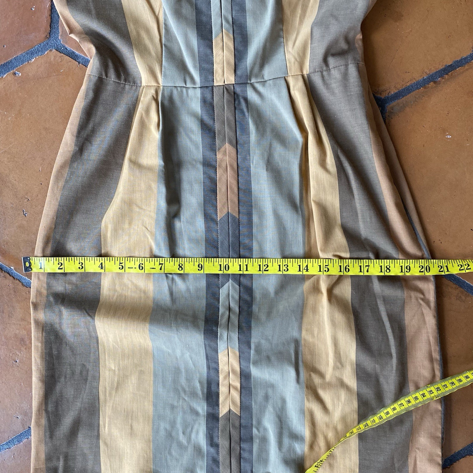 Vintage 1960s Cohama Broadcloth Sheath Dress Secretary Housewife Sz 17 Modern 6