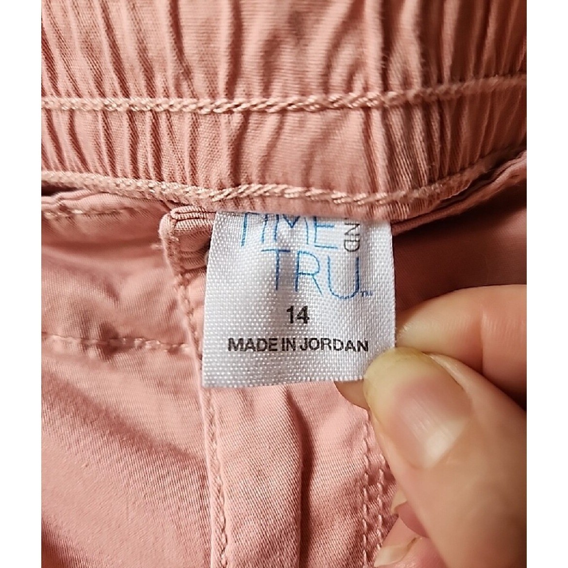 Time and Tru Dusty Rose Cargo Pants, Sz 14.