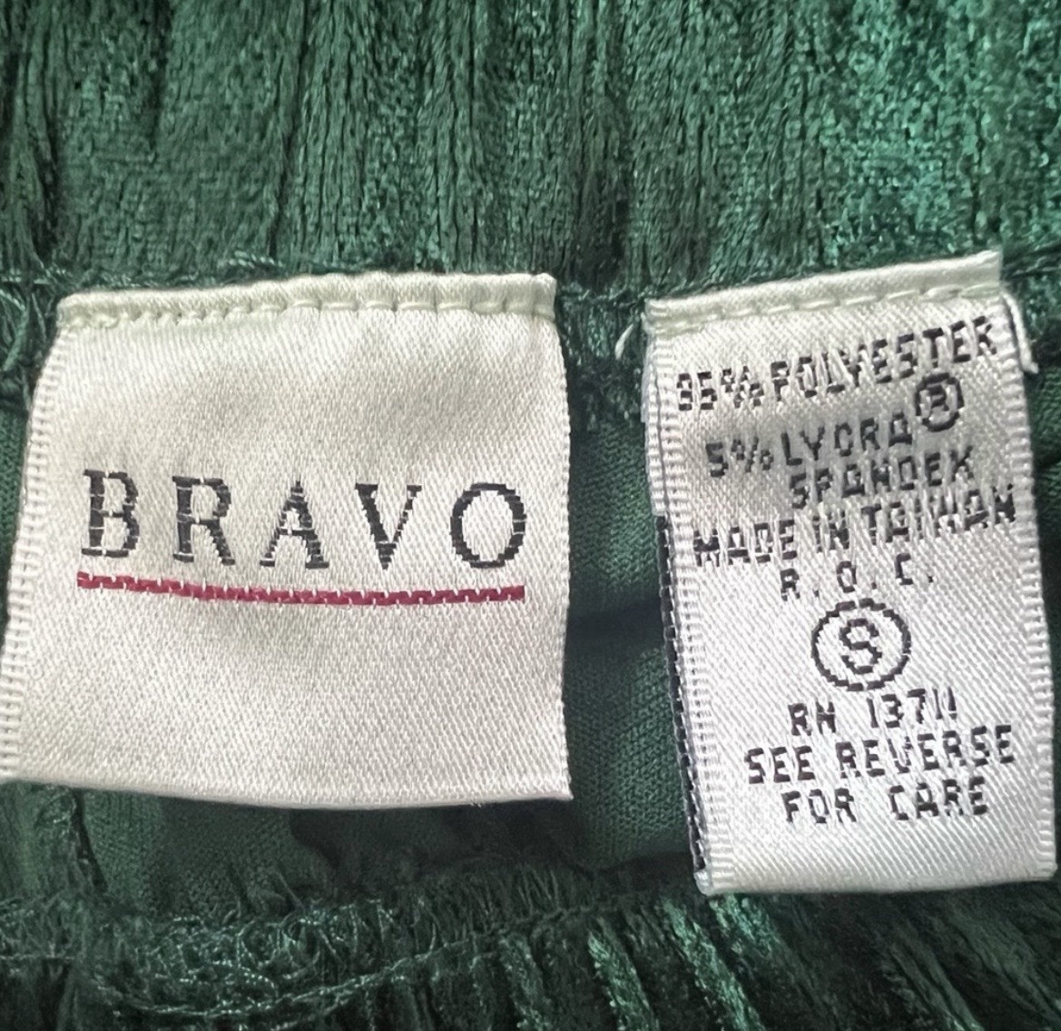 1960s/1970s Vintage Green Velvet Velour Stretch Pants S Elastic Waist Cigarette