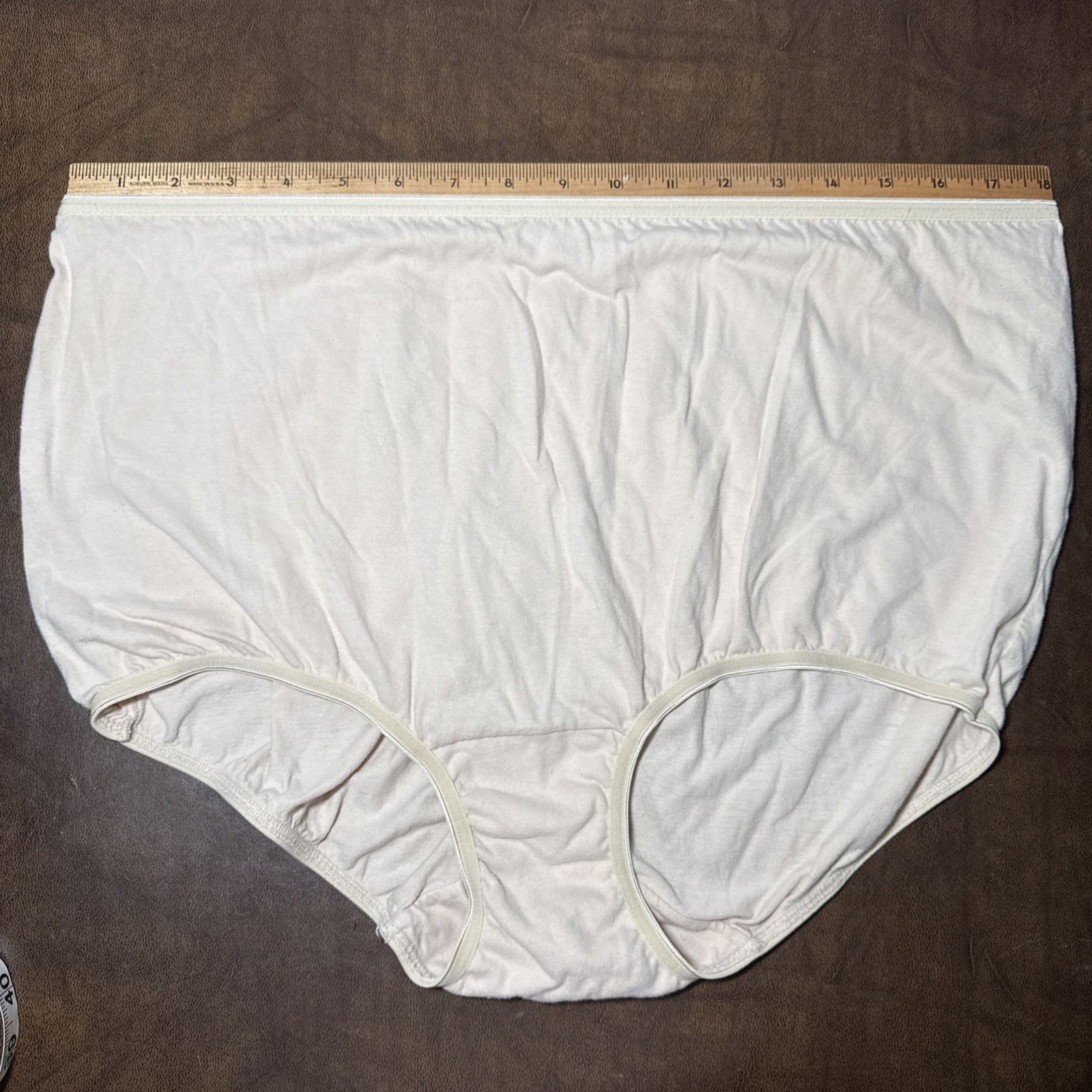 Vtg Cotillion 100% Cotton Brief Granny Panties Sz 9 Extra stretchy waist & legs