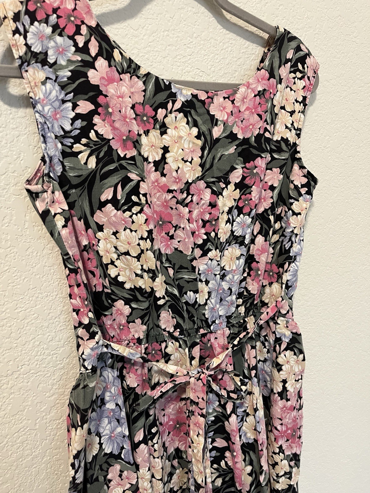 Vintage Walden Classics Dress Womens S Pink Floral Sleeveless Cottagecore Cotton