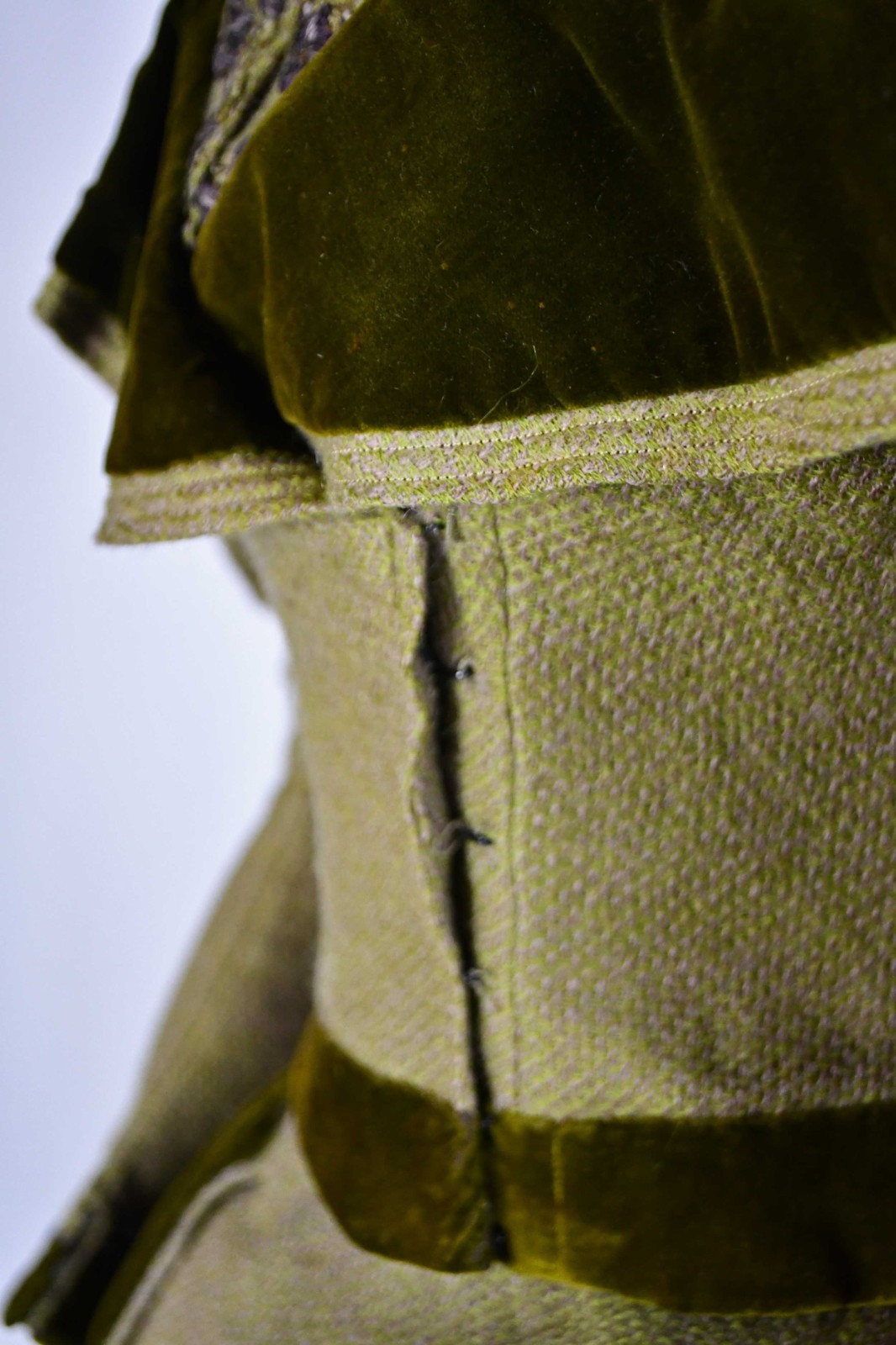 VICTORIAN 2 PIECE WOOL VISITING OR ICE SKATING OUTFIT, 1893