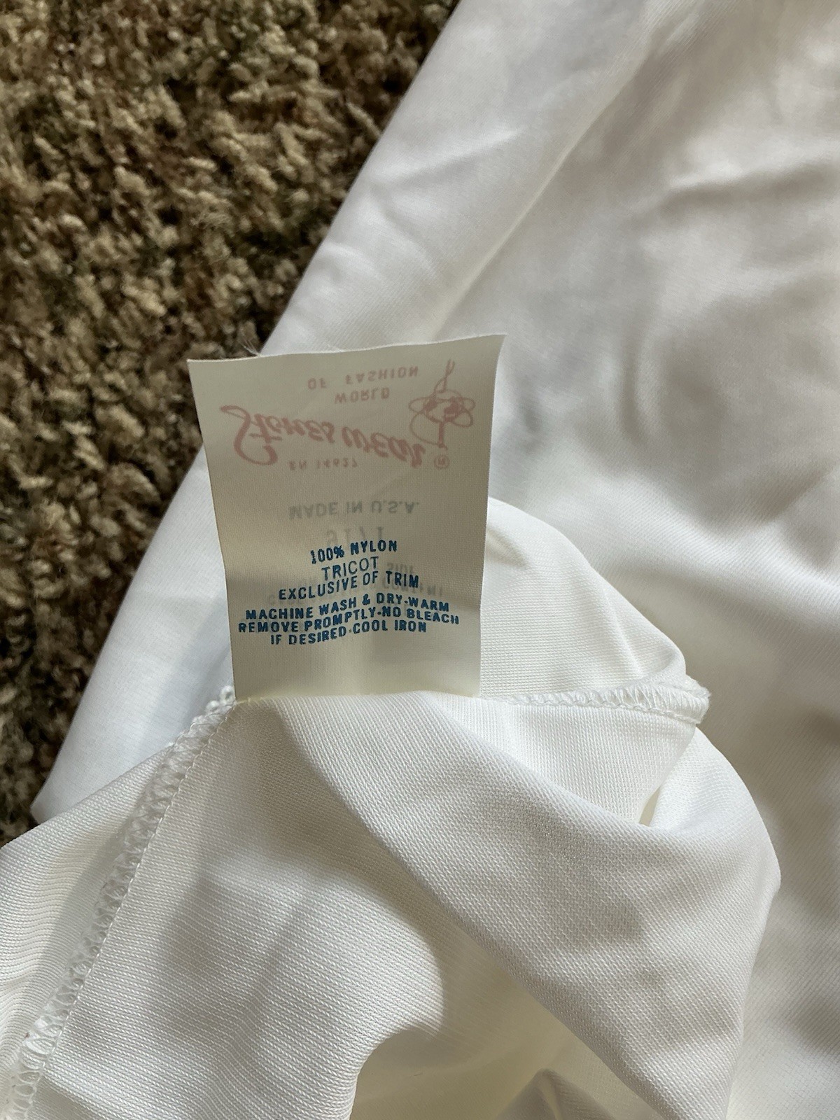Vintage Stoneswear Full Length Half Slip Size Small White
