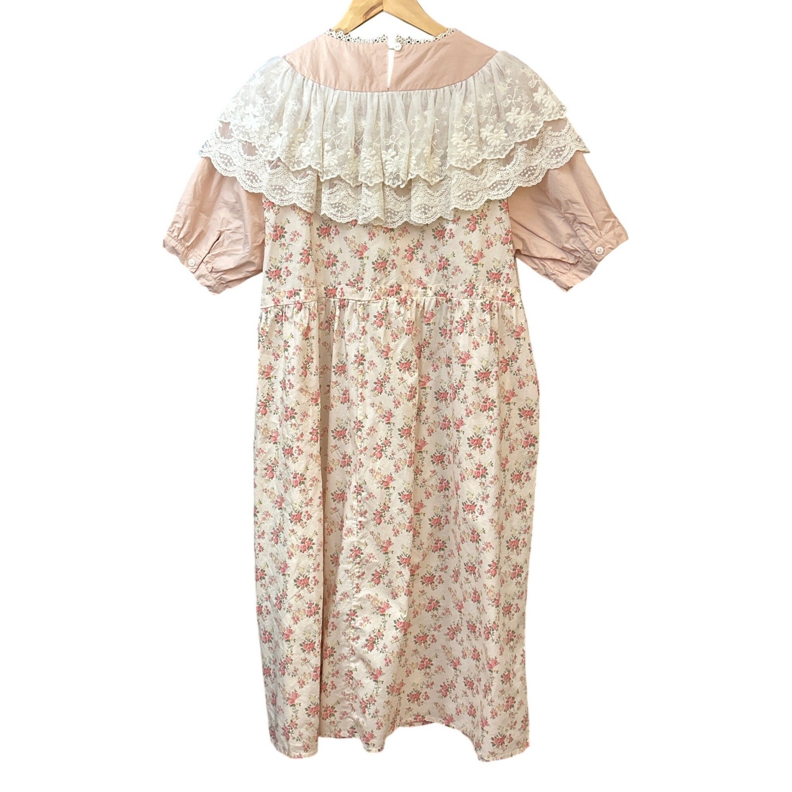 Vintage Floral Prairie Dress Cottagecore Victorian Lace Coquette Shabby Chic