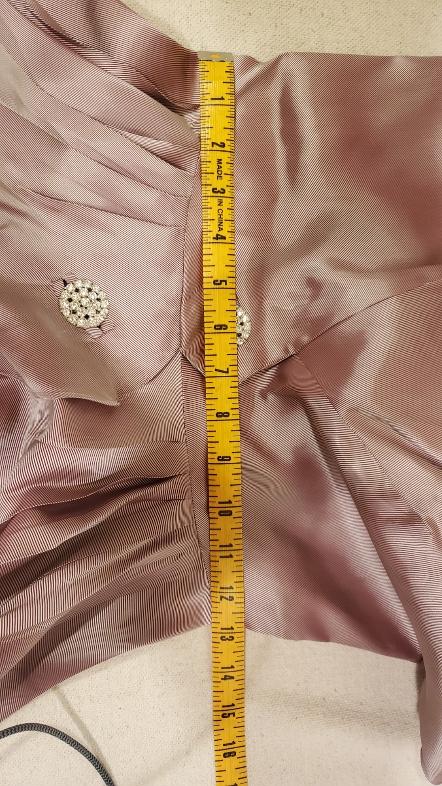1950 Dress/Bolero Jacket Set Lavender Iridescent Taffeta with Rhinestone Buttons
