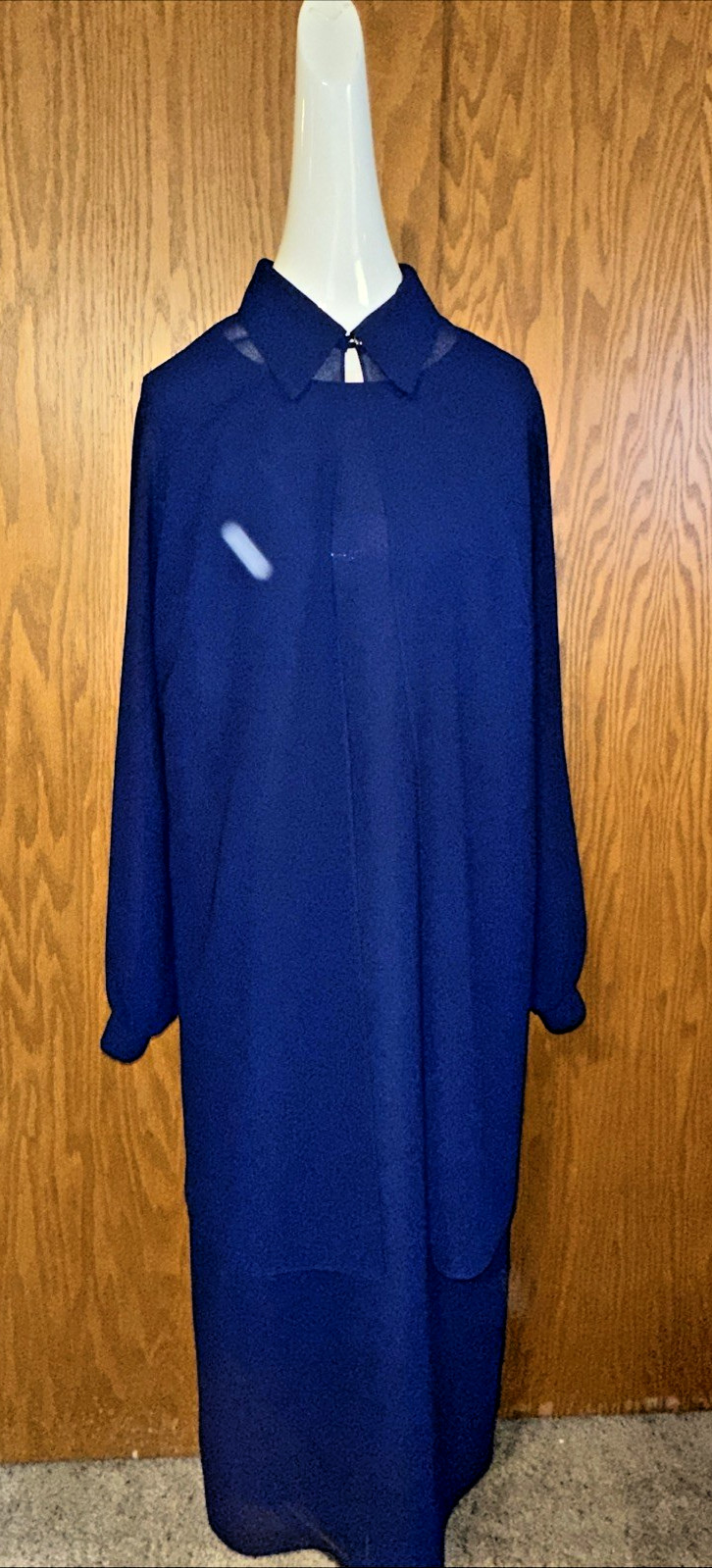 Vtg Florentine Brand Navy Chiffon Jacket Dress Size 10 – Canadian Midi Length