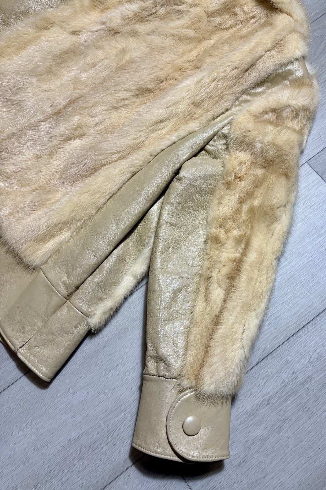 VTG 1960s Maurie Gaull Furs Boston Genuine Fur Leather Trim Coat Women’s Large