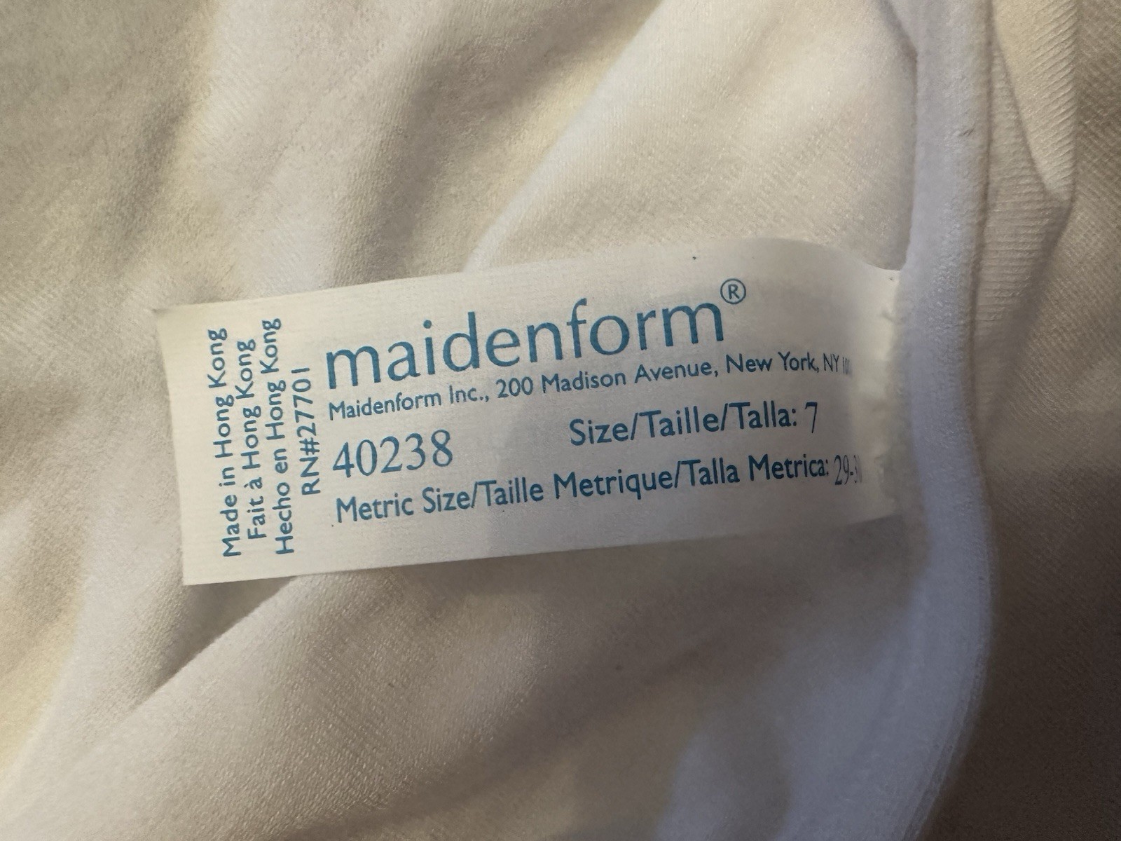 6 Vintage NWT 90s Maidenform Cotton String Bikini White Panties Underwear Sz 7