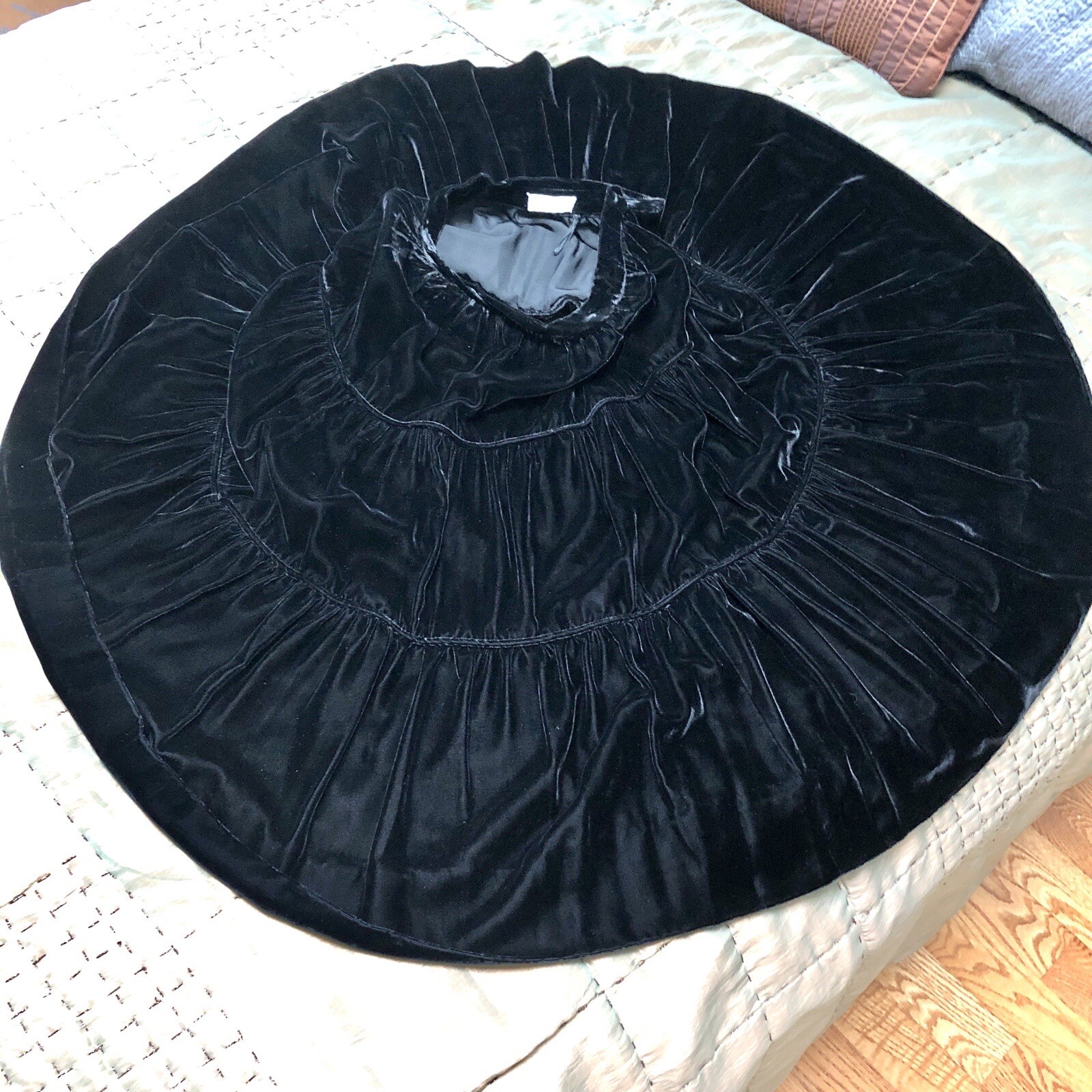 VTG 1940s „NEW LOOK” Chiffon BALLOON SLEEVE Cocktail Blouse & RAYON VELVET SKIRT
