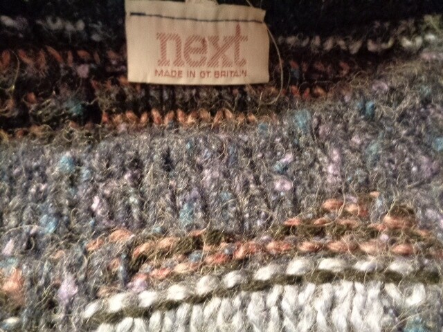 Next Made in Britain Sweater small wool blend grays brown