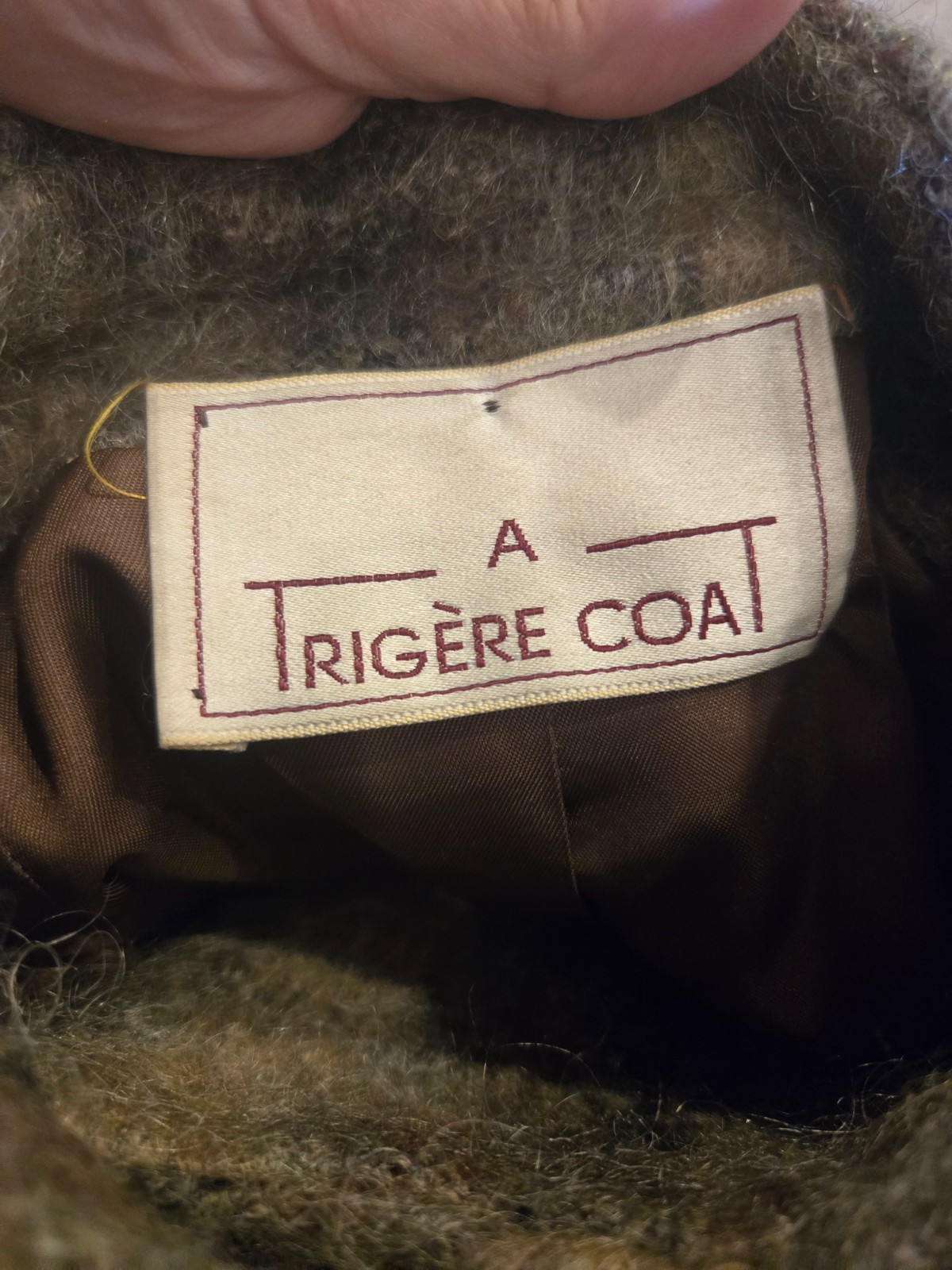 Vintage A Trigère Coat by designer Pauline Trigère 1970s–1980s mohair