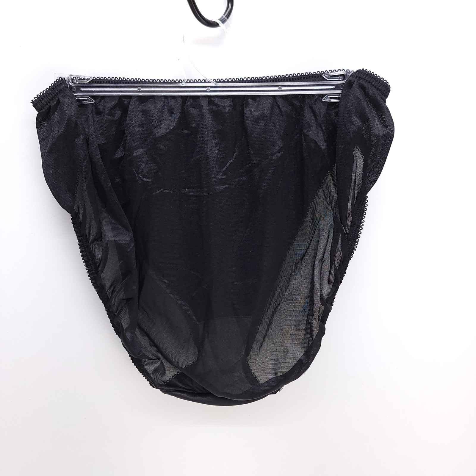 Vintage Nantucket Industries Black Red Lace High Cut Brief Panties Size 10 NOS