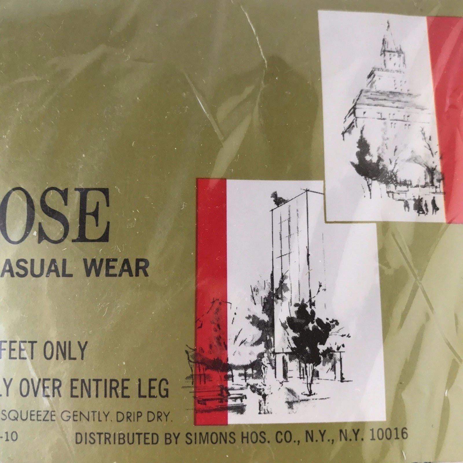 Vintage Park Avenue Panti-hose Opaque Nylon Sandalfoot Hunter Green