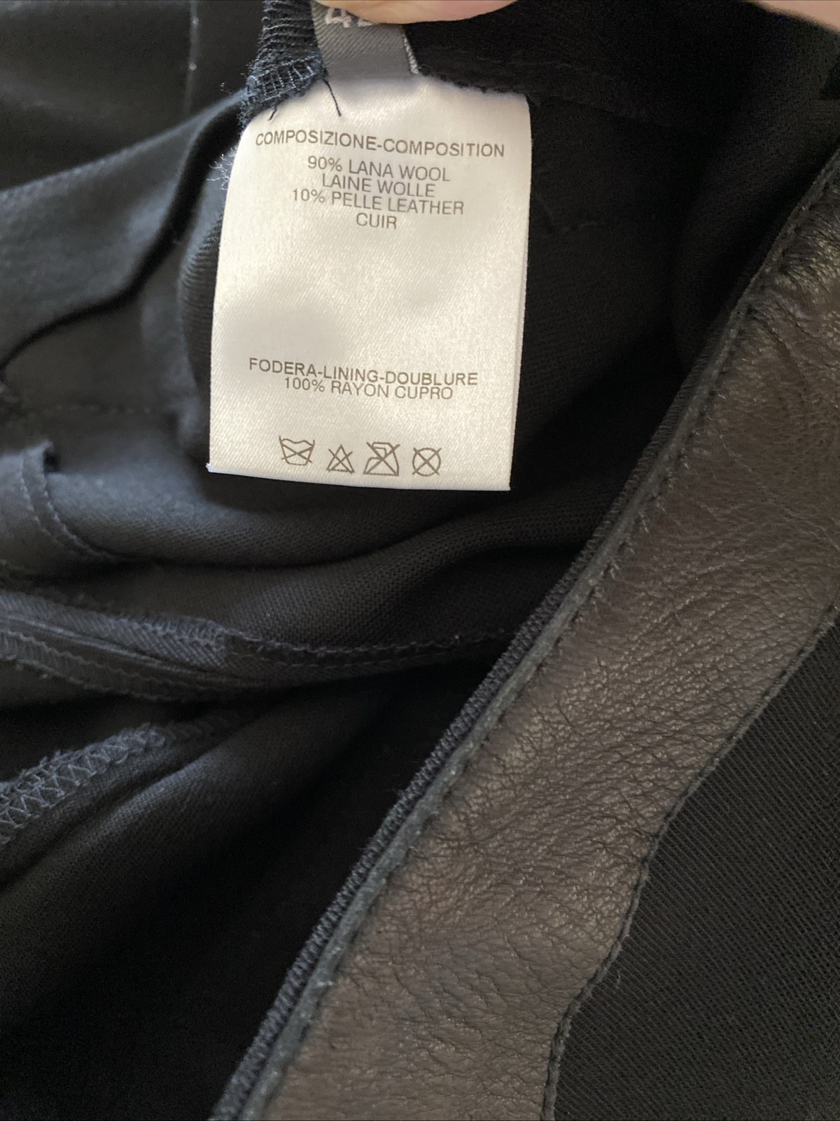 Alexander MCQUEEN vintage Black Supercalifragilistic Harness Pants Wool Leather