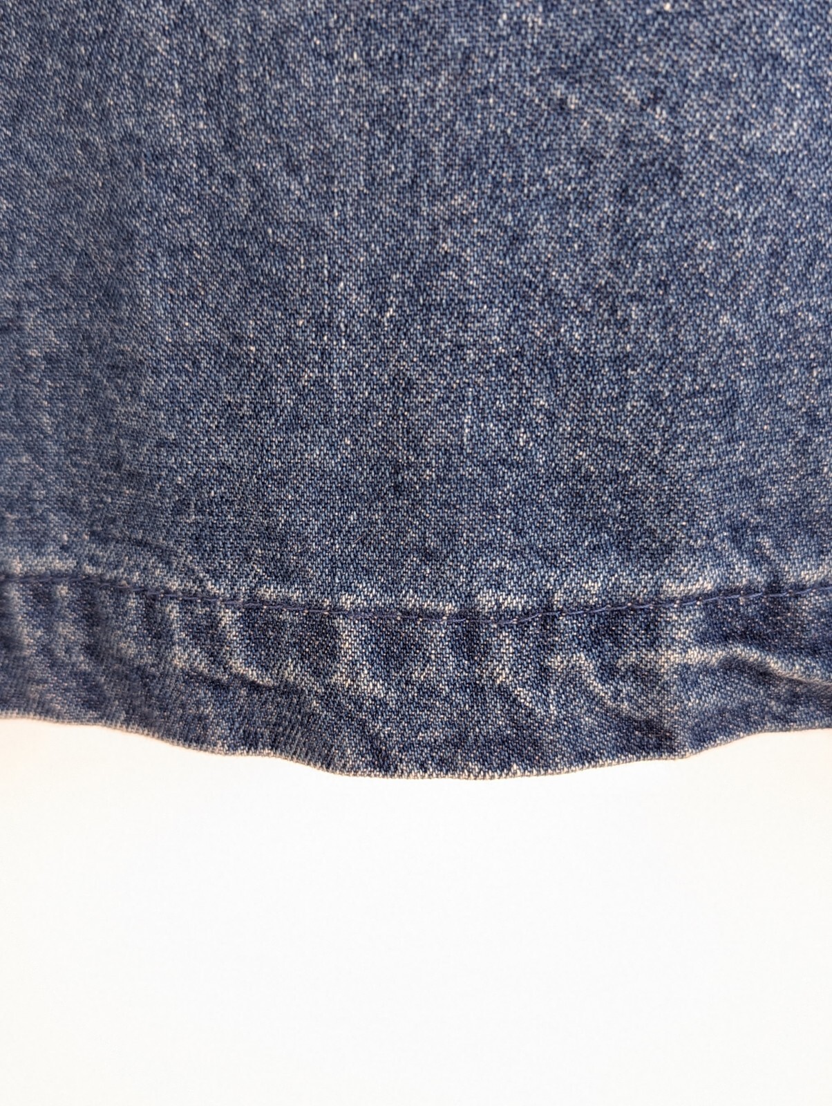 Vtg Sara Studio Denim Shirt Purple Buttons Floral Stitch Embroidered XL Womens