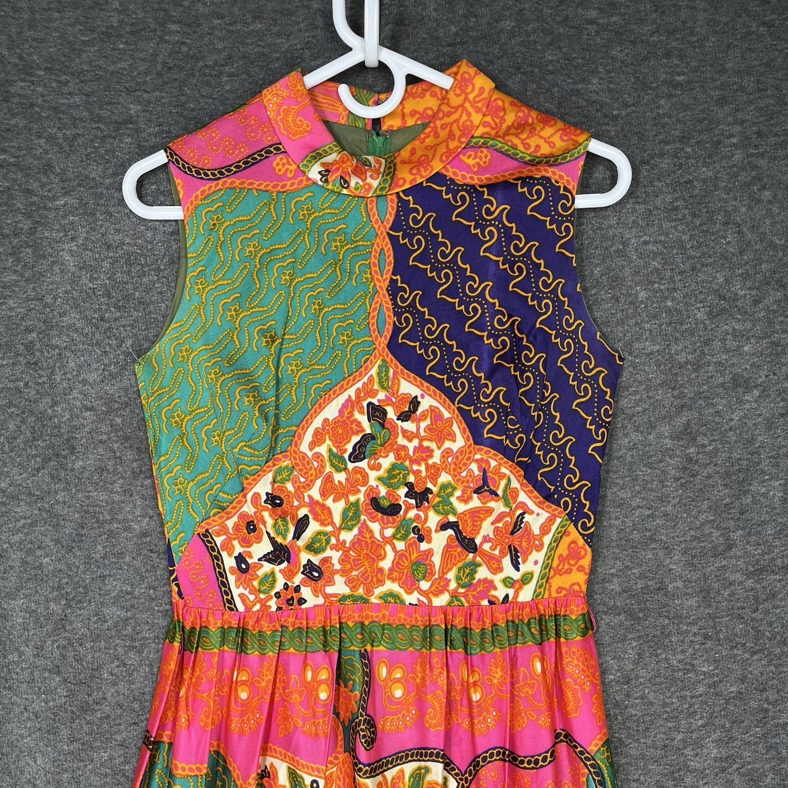 Vintage H/B Jrs of California Maxi Dress Size XS Psychedelic Mod Hippie 60s 70s