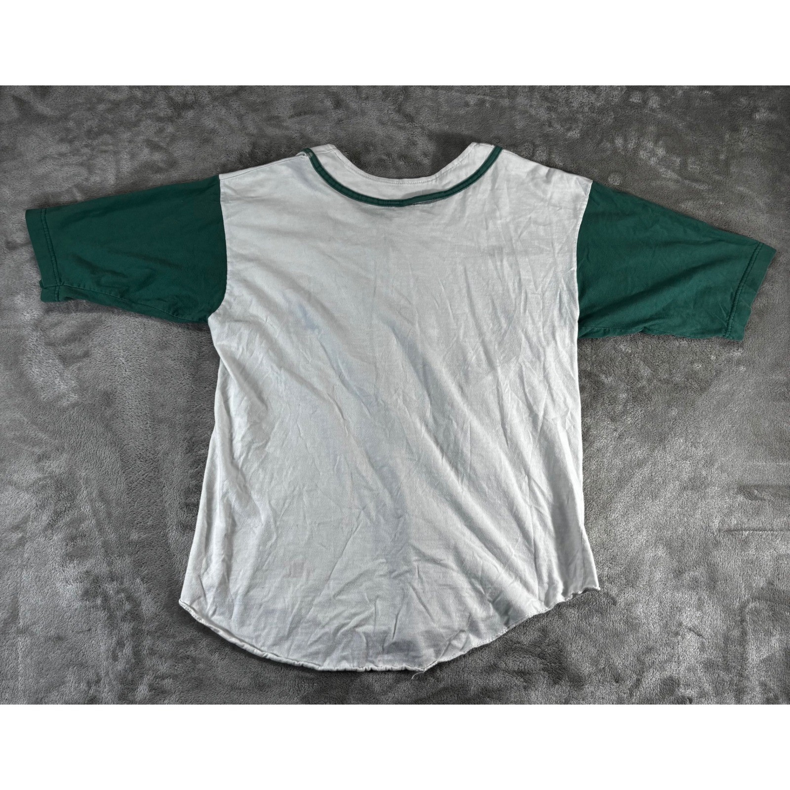 VTG Sun Sportswear Bugs Bunny Baseball Jersey Women Medium White Green 1994 90s