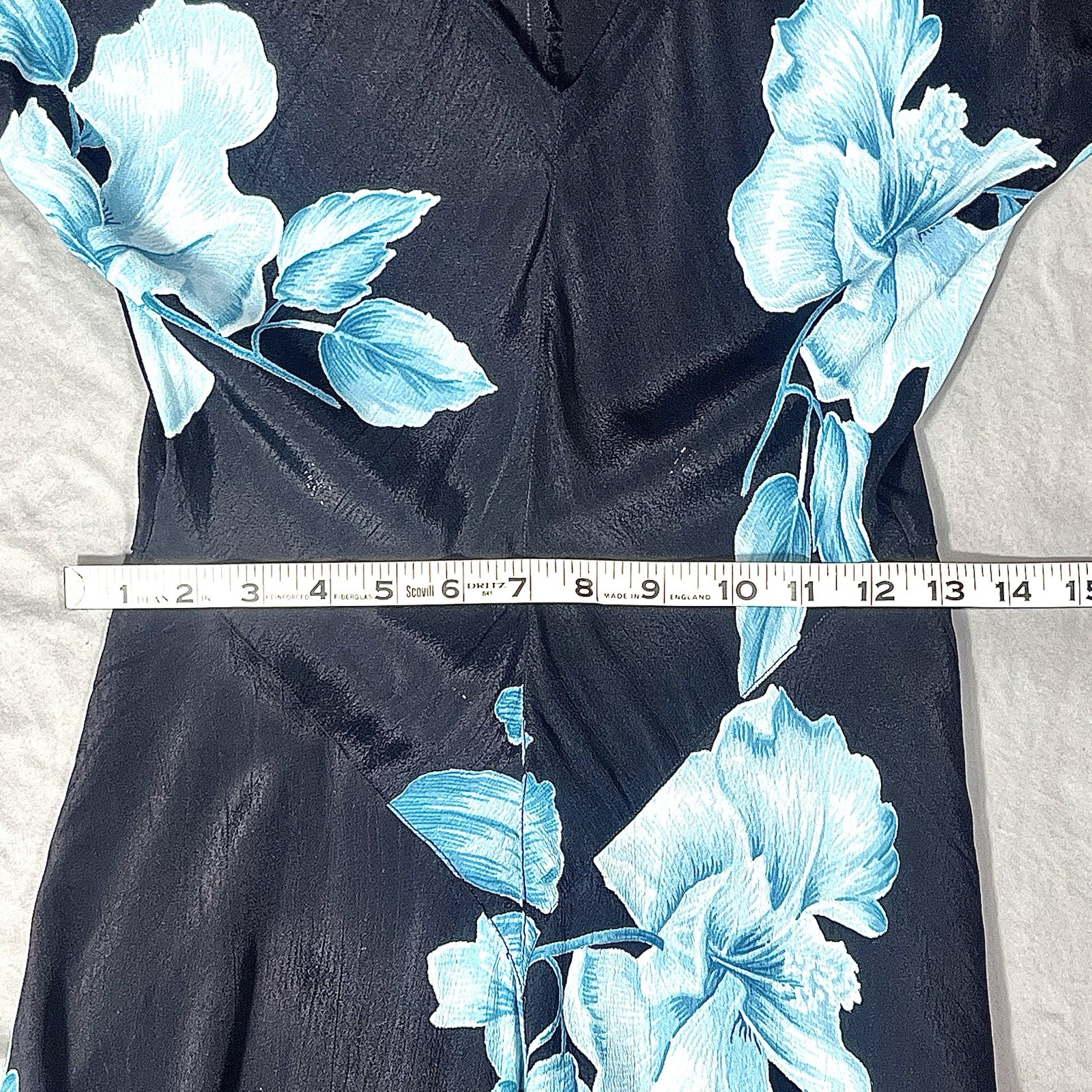 Vintage Dark Floral Maxi Dress Romantic Starina 90s Grunge Tropical Whimsygoth S