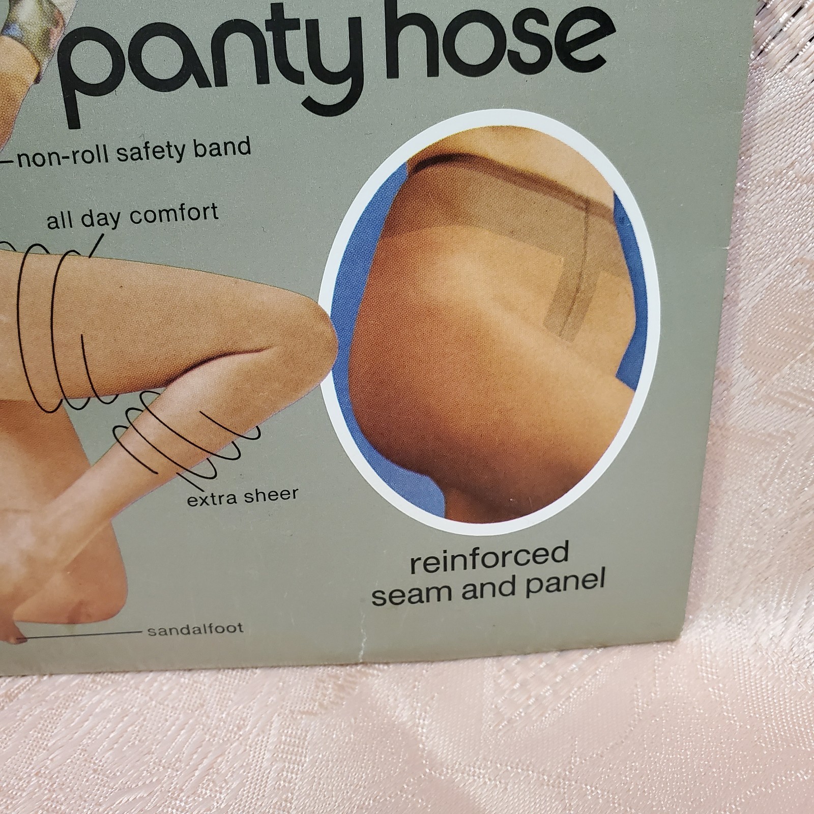 Vintage All Nude Support Panty hose W/ Model Size B 130-160 Lbs Off White