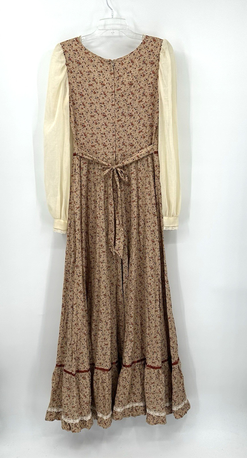 vintage 70s FLORAL MAXI DRESS cottagecore SMALL prairie storybook romantic